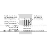 Nut string spacing rule