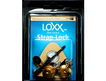 LOXX  Acoustic Straplock set/2 gold