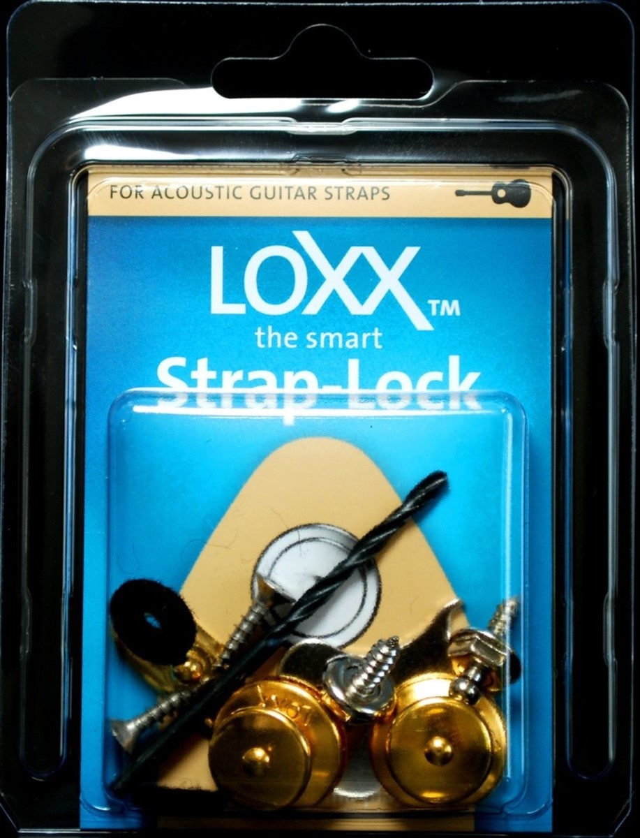 LOXX  Acoustic Straplock set/2 gold