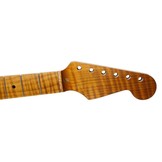 Allparts SMTF-CRF Roasted Flamed Maple Stratocaster Neck 21 Tall Frets