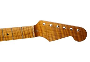 Allparts SMTF-CRF Roasted Flamed Maple Stratocaster Neck 21 Tall Frets