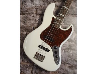GROWLER Vox Humana Designed JB-Classic Bass Olympic White with Bound Neck