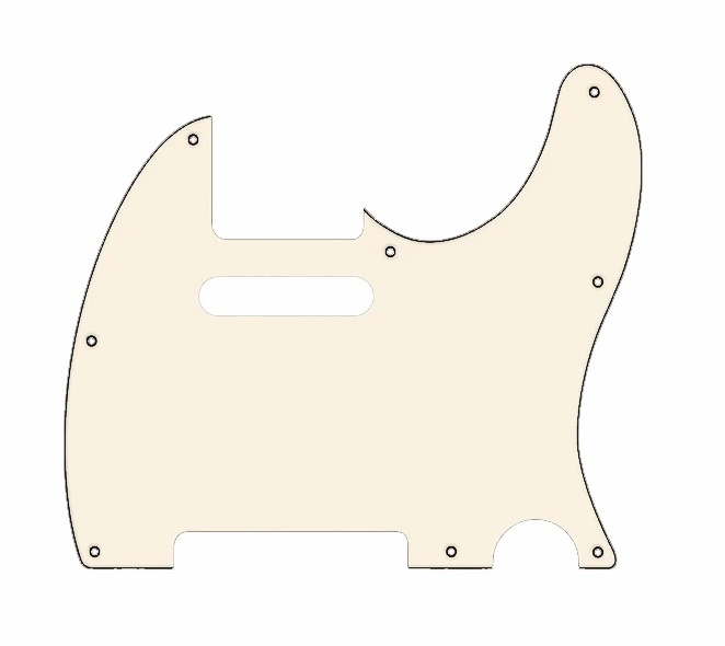 Boston TE-310-VW Tele pickguard vintage white 3ply