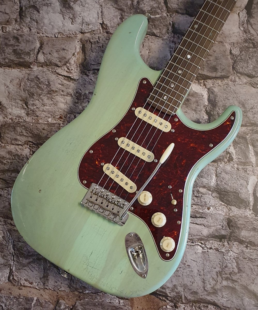 Vox Humana ST-Relic Custom Guitar Aged See Tru Surf Green