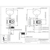 Hipshot HB2 bass tuner nickel, 1L/bass side