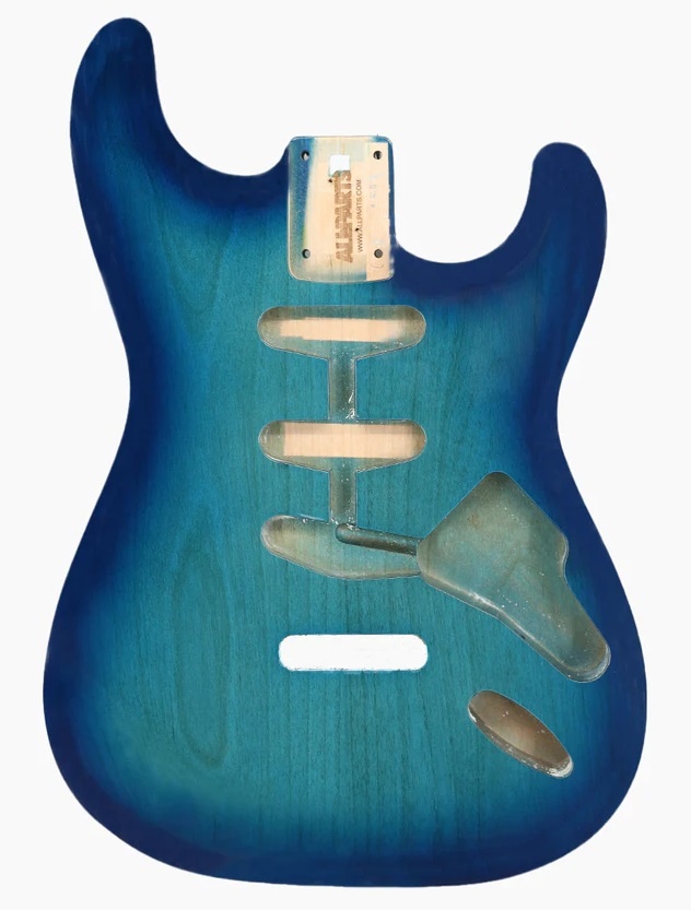 Allparts Ocean Blue Burst Finished Stratocaster body