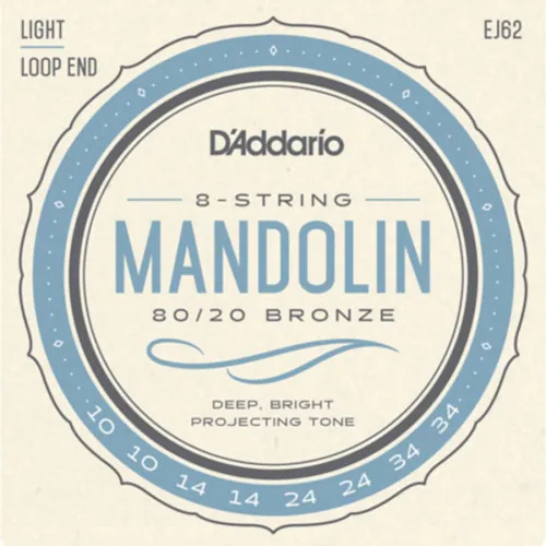 D'Addario EJ62  Mandolin Strings  010-034