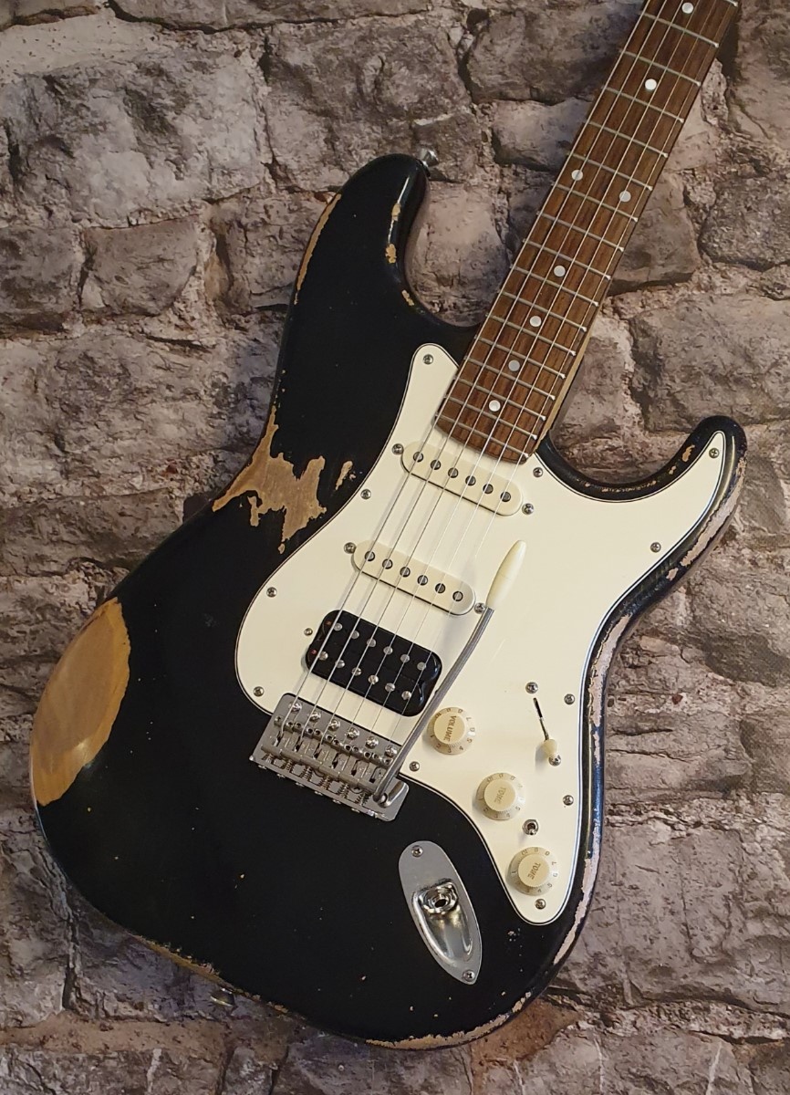 Vox Humana ST-HSS Relic Custom Guitar Aged Black