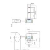 Grover Sta-Tite Tuner Set for Slot Head nickel 3L/3R