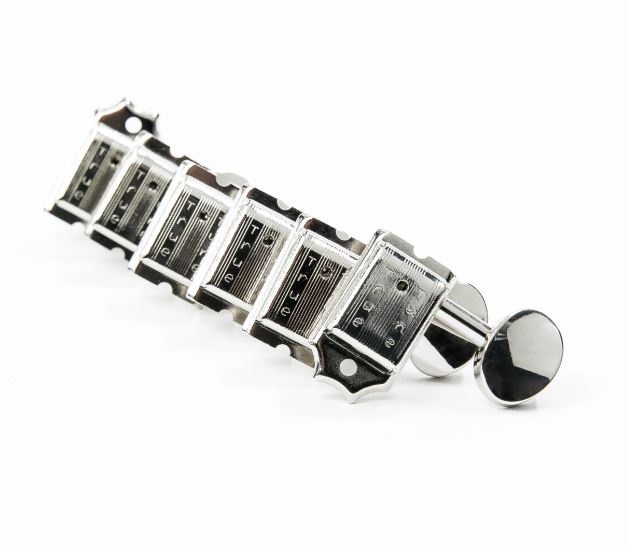 True Tune 6-In-Line Vintage Style Keys Nickel set/6