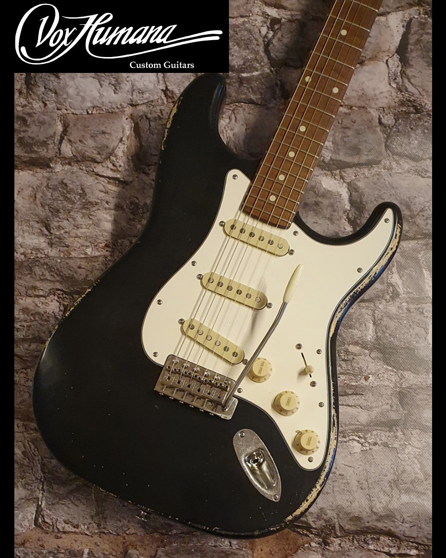 Vox Humana ST-Relic Custom Guitar Aged Black