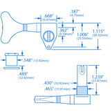 Gotoh GB707 tuner treble side chrome 1R