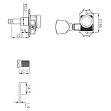 True Tune Vin Mod Locking Tuners 3L/3R gold