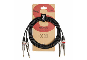 Audio cable 3M 2mono jack - 2xmono jack 6,3mm