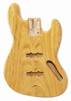 Clear Finished Swamp Ash Body for Jazz Bass