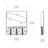True Tone Tele Vintage bridge nickel with compensated brass saddles