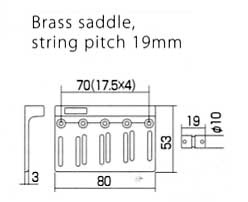 Gotoh 201 bass bridge chrome