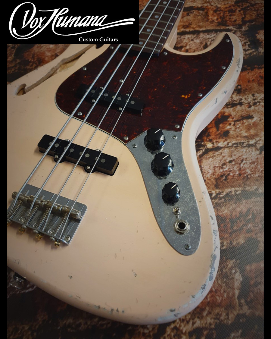 Vox Humana JB-Custom Thinline Bass Aged Shell Pink