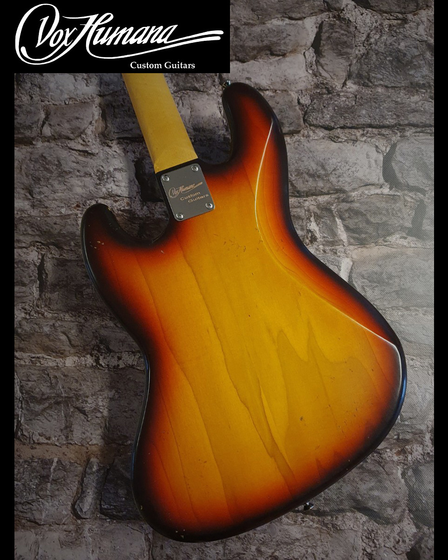 Vox Humana JB-Custom Thinline Bass Fretless aged sunburst