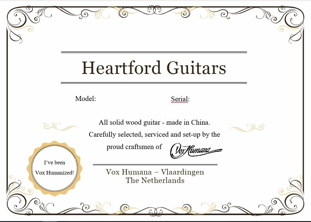 Heartford Vox Humana Designed D21CE-SW Electro Acoustic Guitar met oplaadbaar Mi-Si Pickup