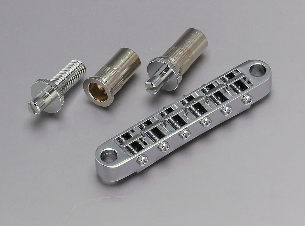 Gotoh GE103BT Tune-O-Matic bridge chrome, 6mm studs