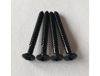Neck screw black set/4