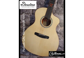 Dowina Paduak GAC-48 Grand Auditorium brede hals topkam/48mm  met koffer