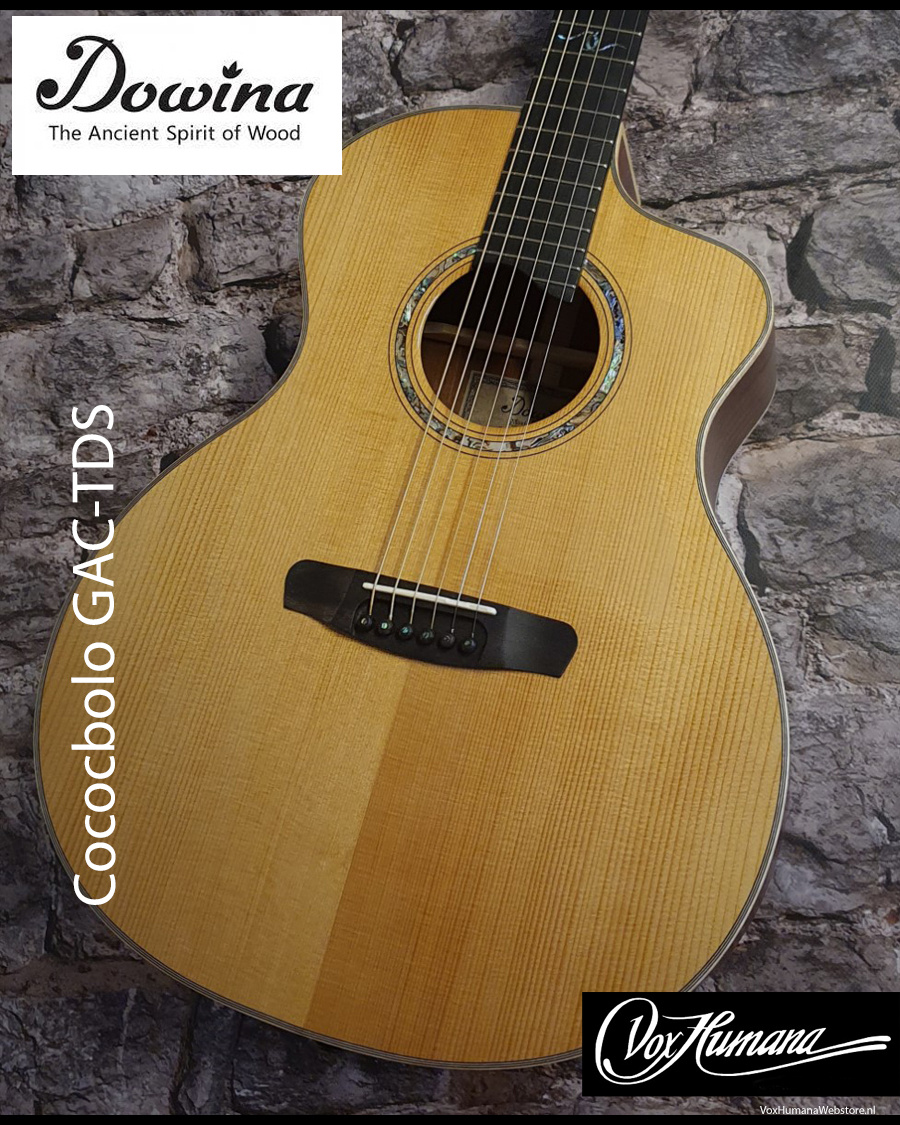 Dowina Cocobolo GAC-TDS Akoestische Gitaar met koffer