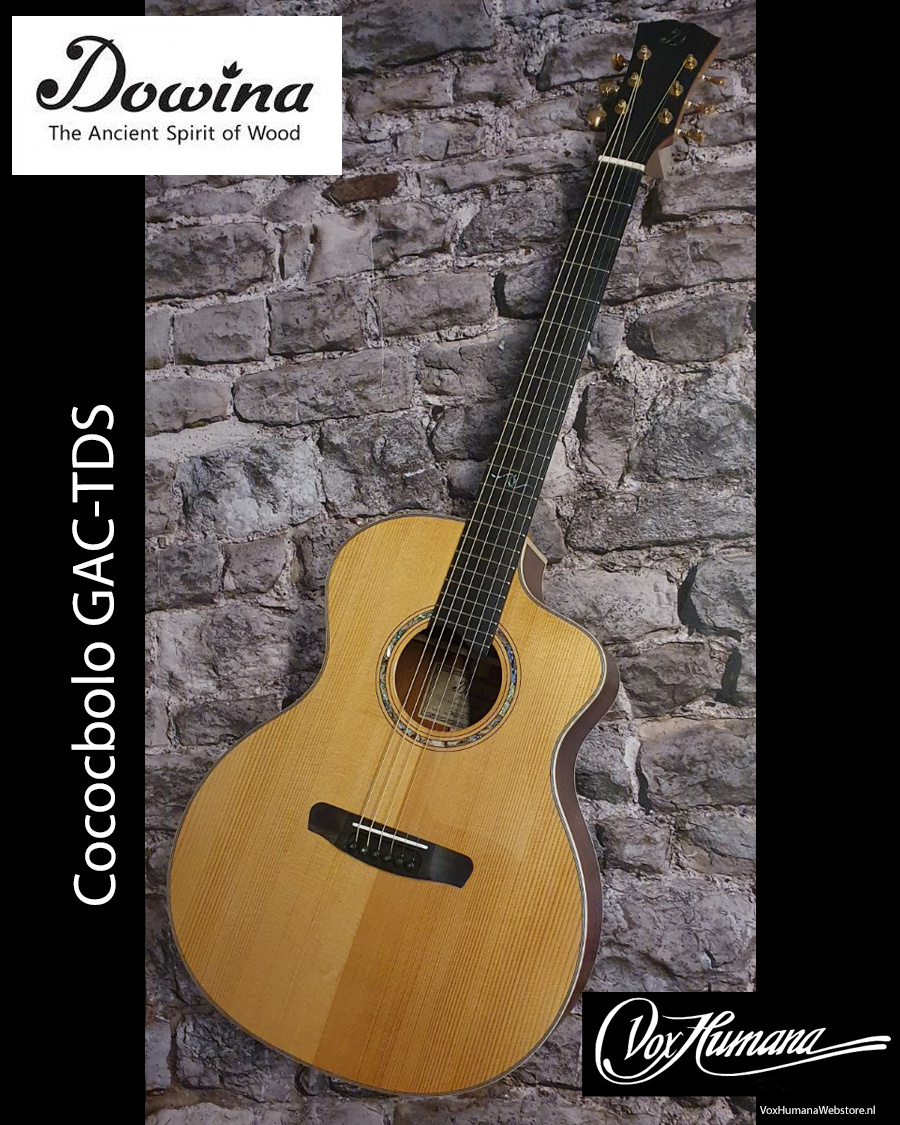 Dowina Cocobolo GAC-TDS Akoestische Gitaar met koffer