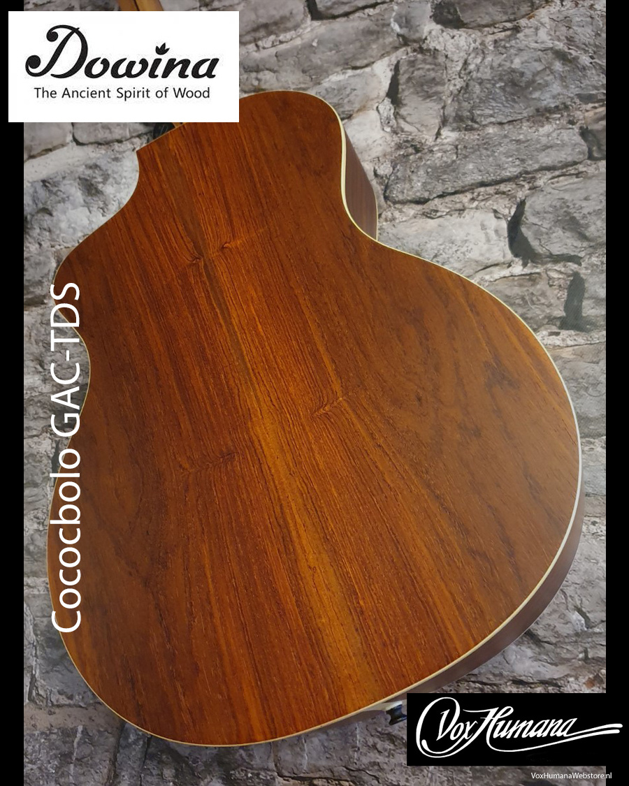 Dowina Cocobolo GAC-TDS Akoestische Gitaar met koffer