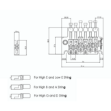 Floyd Rose special chrome with locknut 43mm/12"radius
