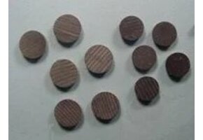 Dot black plastic 6,35mm set/12