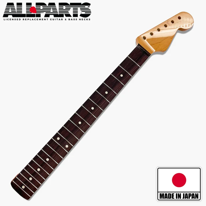 Allparts SRFN-C Finished Maple Stratocaster Neck with Rosewood Fingerboard and 21 Tall Frets