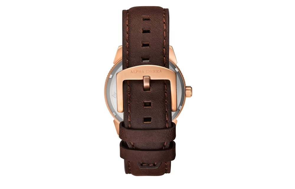 Alpha Sierra Heartbeat RG104 - Rosegoud - Herenhorloge -Ø 43.5mm