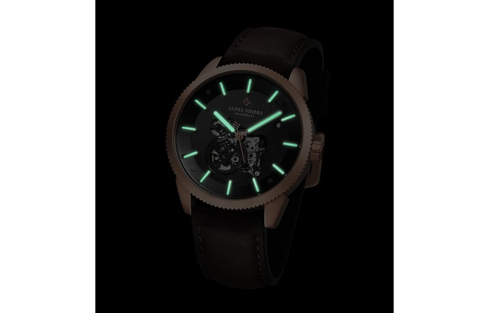 Alpha Sierra Heartbeat RG104 - Rosegoud - Herenhorloge -Ø 43.5mm