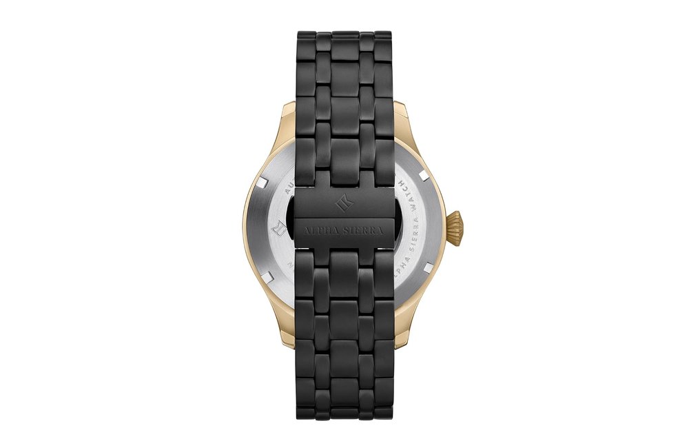 Alpha Sierra Automatic AMS04 - Herenhorloge - Goudkleurig/Zwart - Ø 46 mm