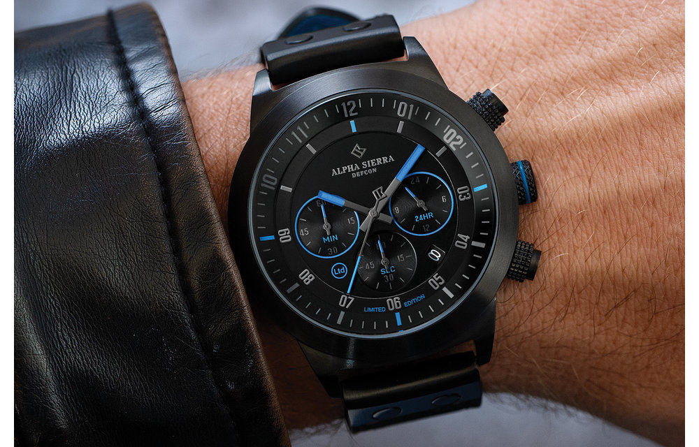 Alpha Sierra Defcon LGM36BL - Herenhorloge - Ø 46 mm - Limited Edition