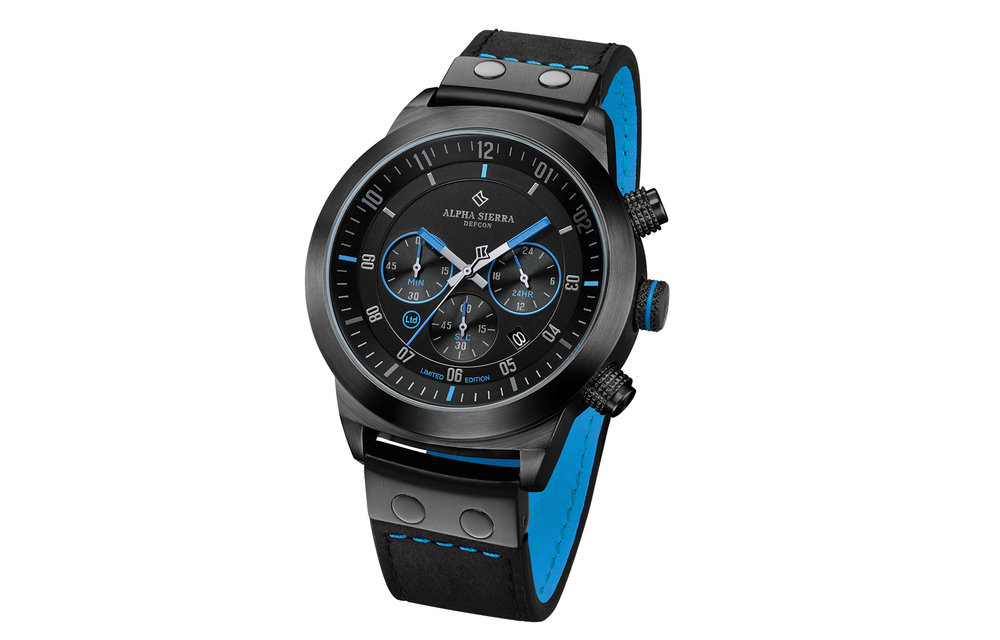 Alpha Sierra Defcon LGM36BL - Herenhorloge - Ø 46 mm - Limited Edition