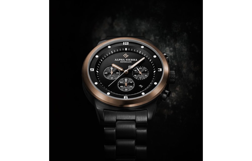 Alpha Sierra Renegade VF24FRG - Herenhorloge - Zwart - Ø 46 mm
