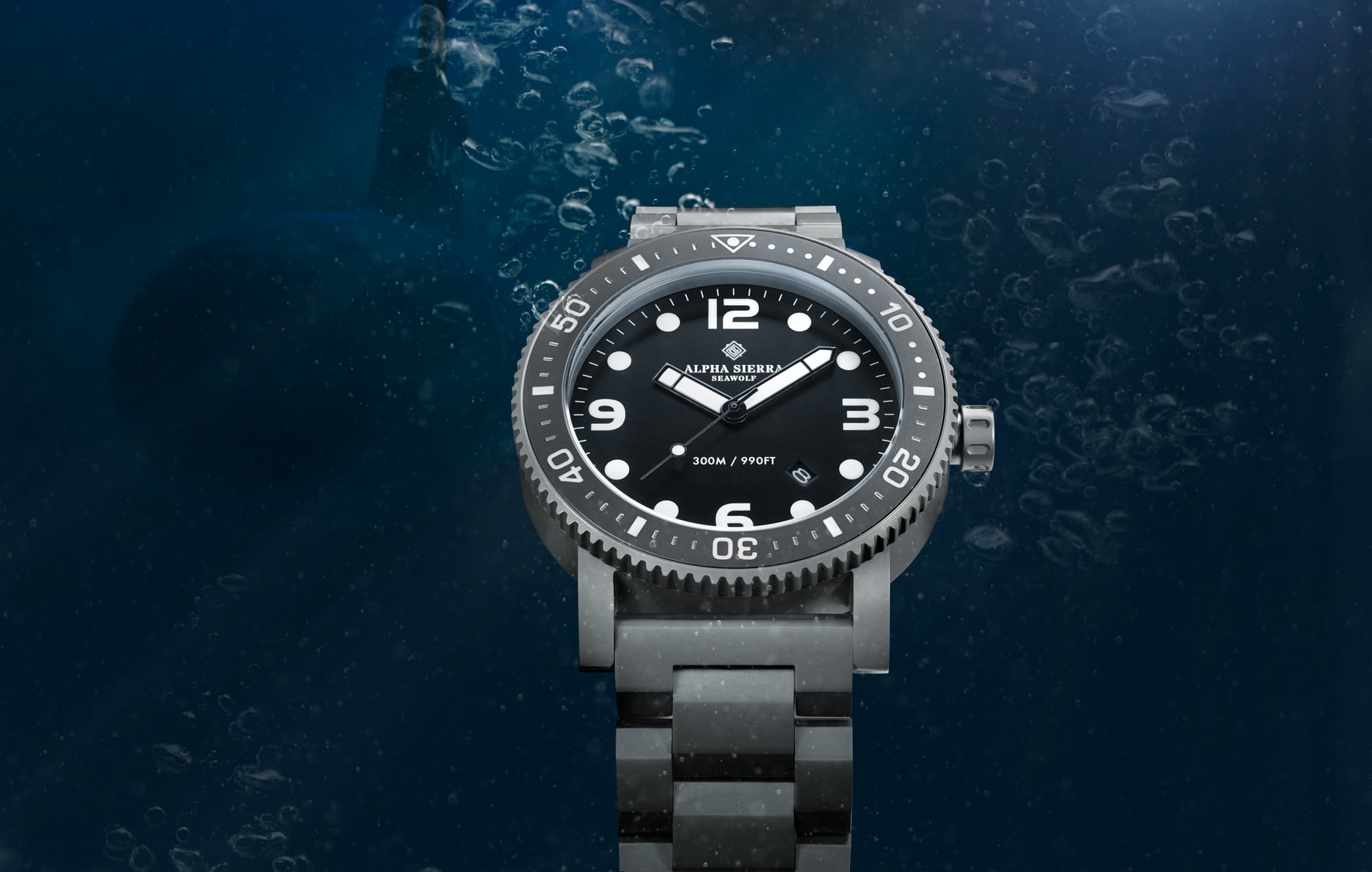 Alpha Sierra Watch Co. Alpha Sierra - Seawolf - SSN-21G - Heren Horloge -  46mm - Titanium - Edelstaal - 30 ATM - Brandfactory'12 B.V.