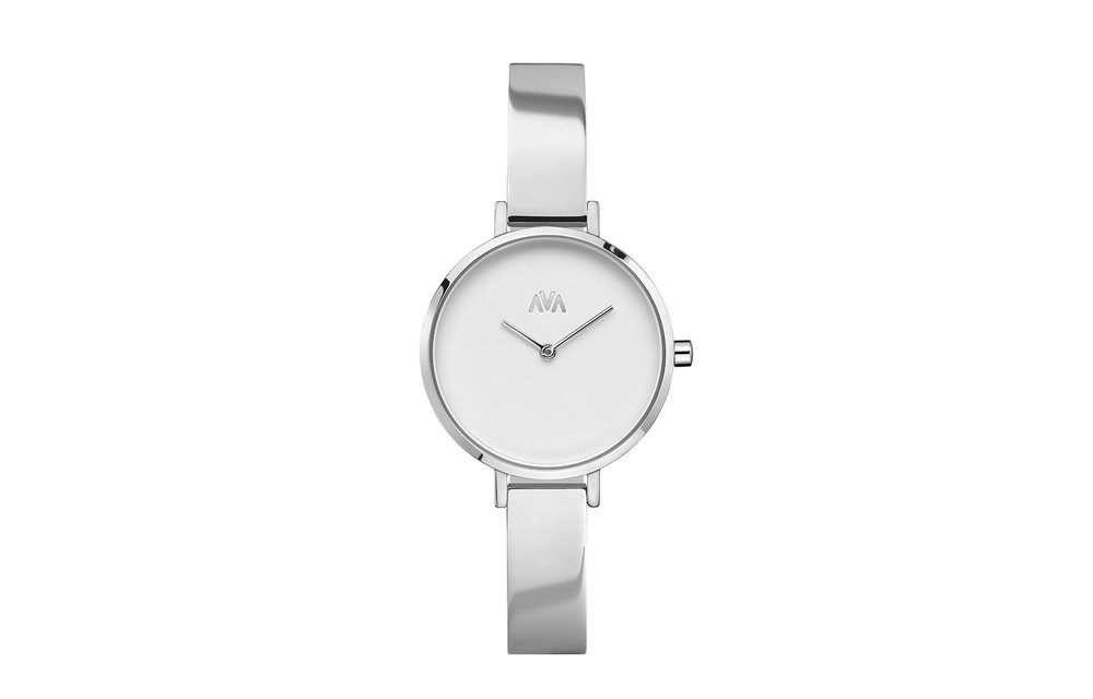 AVA Mani Petit Silver Vit - Dameshorloge - Staal - Zilver - Ø 32mm - Limited Edition