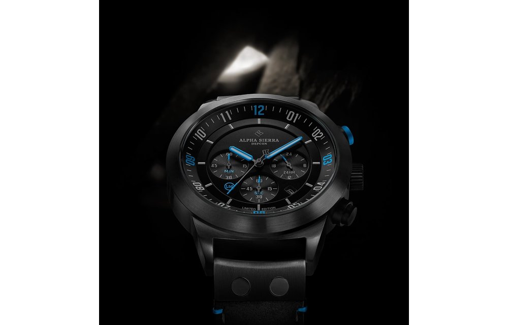 Alpha Sierra Defcon LGM32BL - Herenhorloge - Ø 46 mm - Limited Edition