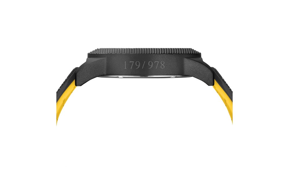Alpha Sierra Blackhawk UH60YL - Herenhorloge - Siliconen - Zwart / Geel - Ø 48 mm
