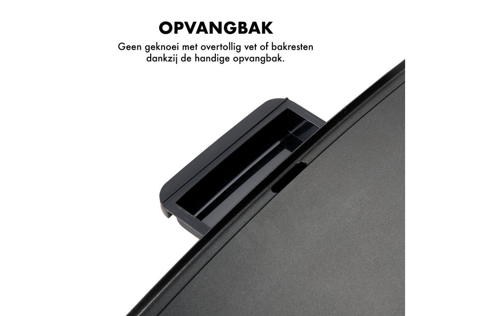 MOA Tafelgrill - Elektrische Bakplaat - Grill - 68 x 36 cm - Grillplaat - Zwart - TG218B