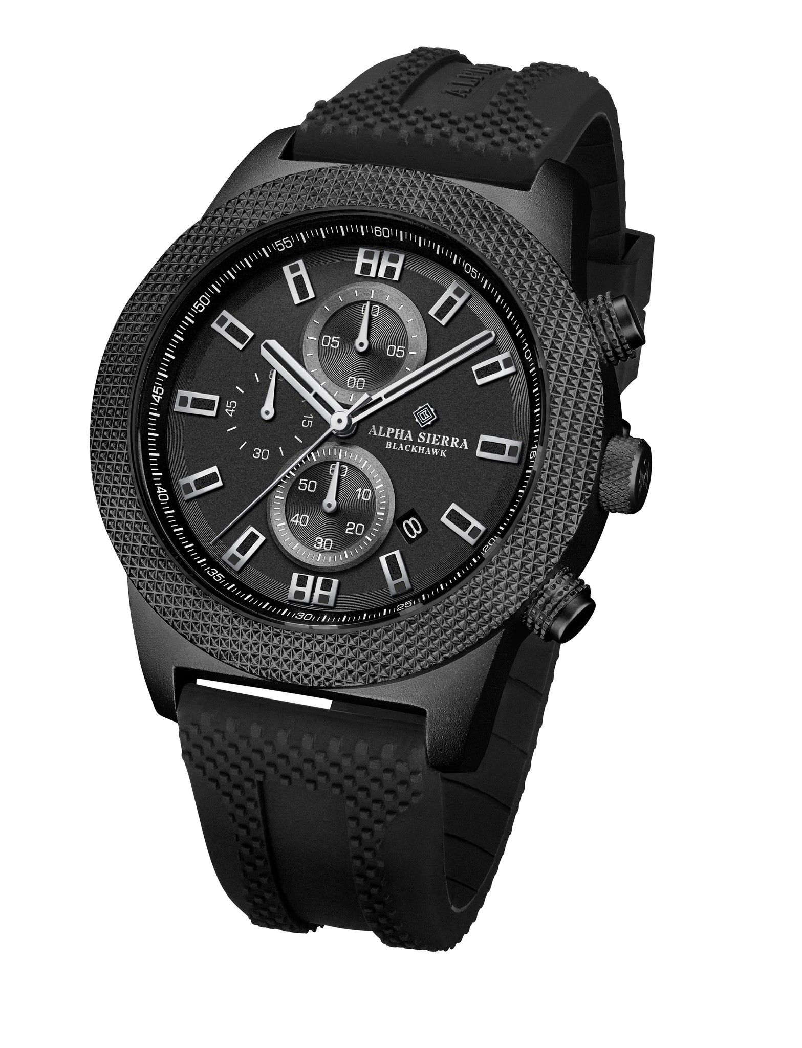 Alpha Sierra - Blackhawk - UH60G - Horloge - Siliconen - 48 mm - Zwart - 10  ATM - Brandfactory'12 B.V.