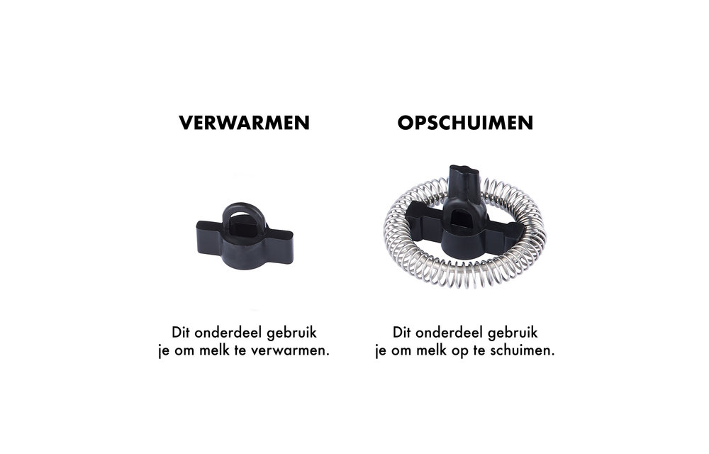 MOA Melkopschuimer Elektrisch - BPA vrij - Voor Opschuimen en Verwarmen - Wit - MF4W