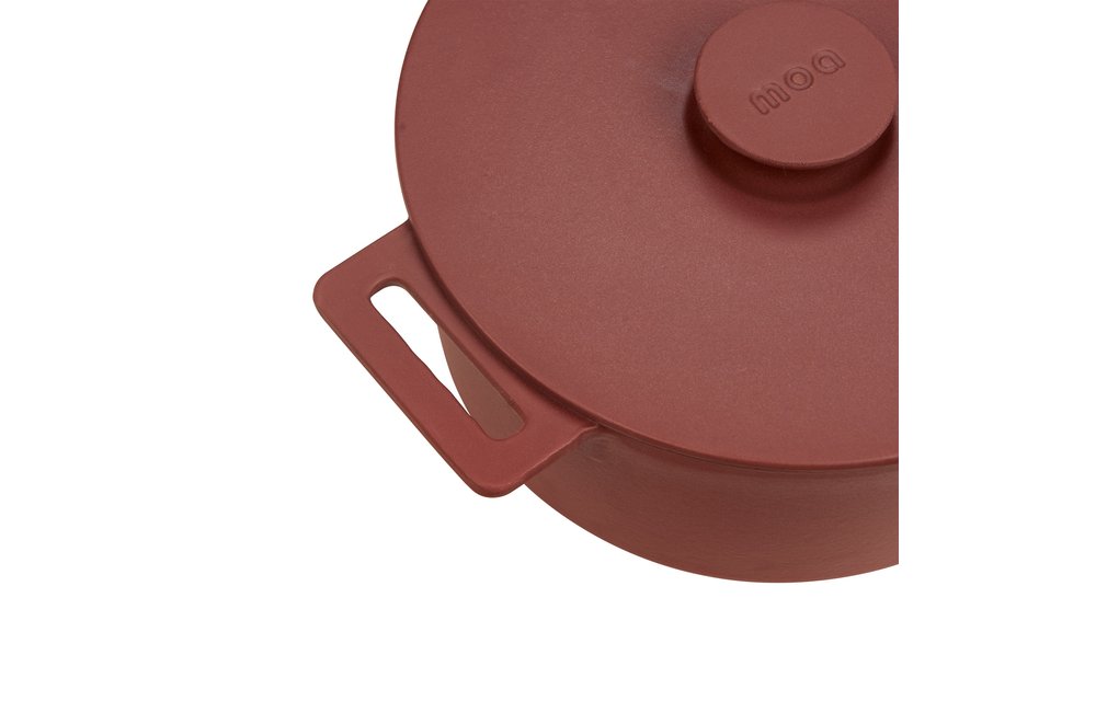 Pre-order MOA Gietijzeren Braadpan - 26CM - Rond - Ook voor inductie - Rood - MC26BR