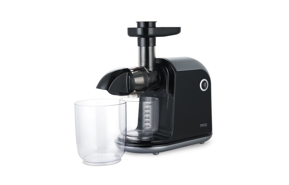 MOA Horizontale Slowjuicer - Voor Groente en Fruit - Droge pulp - 700 ml - Sapcentrifuge - Zwart - SJ15G