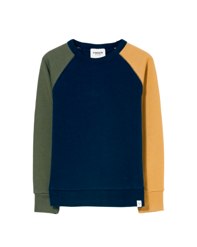 Finger in the nose Hank Sweater Navy Colorblock