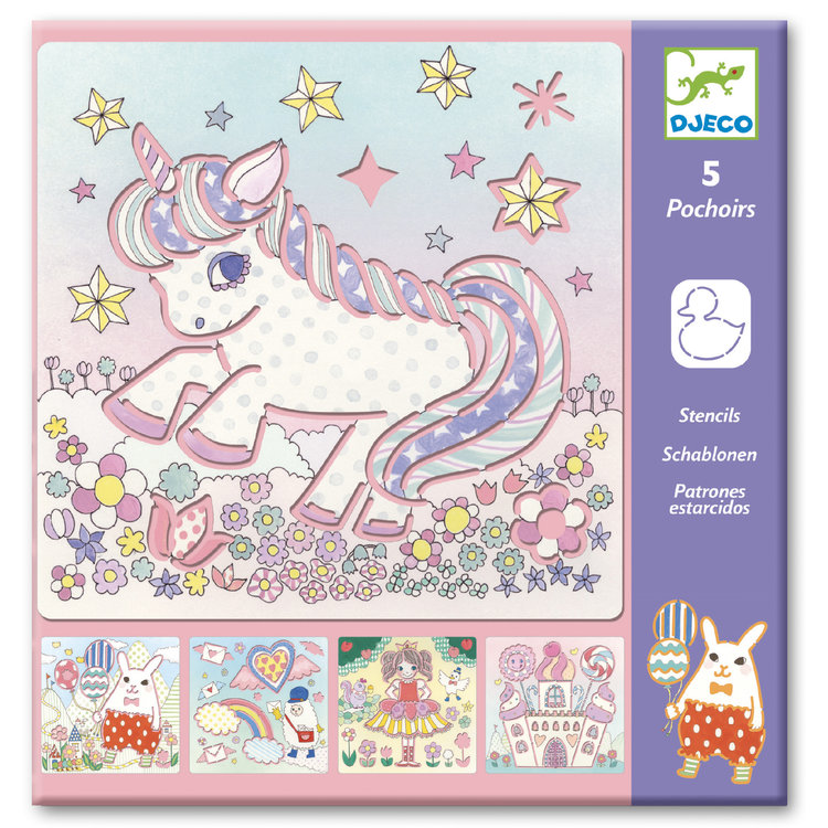 Djeco Sjabloon kaarten - Unicorn